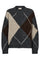 Grslulu-Pullover | Dark Grey Ml w. Oyster Grey Ml | Strik fra Freequent