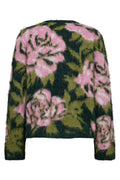 Lippi Cardigan | Deep Forest Mel w. f. Pink Mel | Cardigan fra Freequent