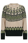 Merla Pullover | Moonbeam w. Deep Forest | Strik fra Freequent
