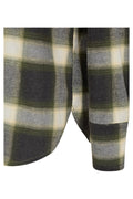 Erino Shirt | Dark Grey Mel w Calliste Green | Skjorte fra Freequent