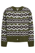 Alpa Cardigan | Cal. Green Mel w. S. Offwhite | Cardigan fra Freequent