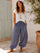 Flowy Gingham pants | Navy