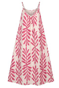 Lucane Print strap dress | Pink – nedsat