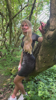 Alma Ss Turn Dress | Dusty Army | Vendbar kjole fra Liberté