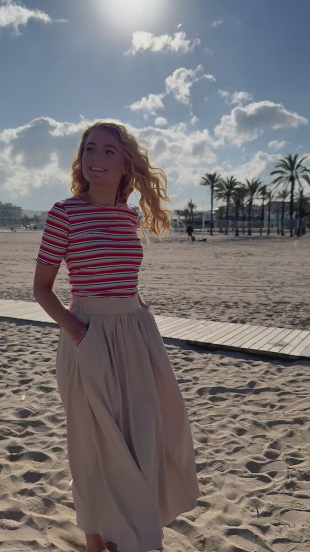 Frede Long Skirt | Desert | Nederdel fra Liberté