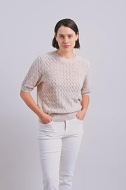 Karin Marisol SS Linen Knit  | Feather Gray | Strik fra Mos Mosh