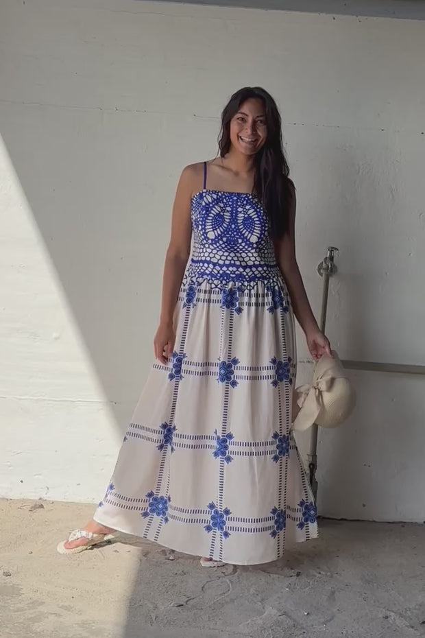 Firenze Cobolt Dress | Blue | Kjole fra Atelier C