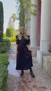 Frede Long Skirt | Black | Nederdel fra Liberté