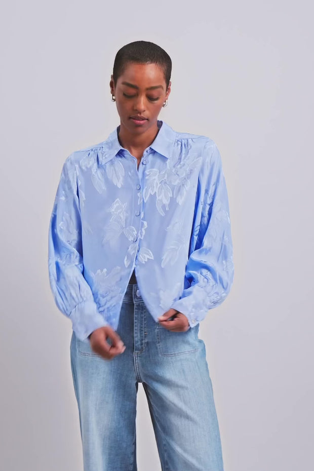 Zabia Flawo Shirt  | Hydrangea | Skjorte fra Mos Mosh