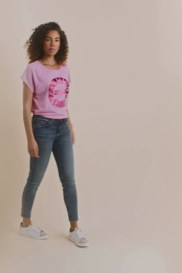 Armi O-SS Tee | Begonia Pink | T-shirt fra Mos Mosh