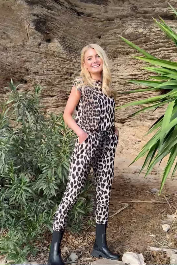 Alma Pants | Big Lux Leo Fossil | Bukser fra Liberté