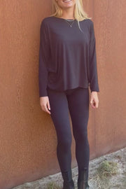 Alma Legging | Black Black Simili | Legging fra Liberté