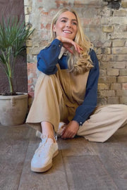 Corduroy Wide Pants | Sand | Bukser fra Liberté