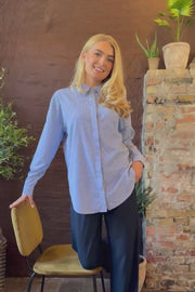 Sara Ls Shirt | Blue Diamond Stripe | Bluse fra Liberté