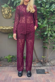 Lacy Pants | Bordeaux Lace | Bukser fra Liberté
