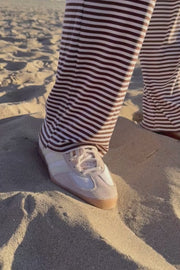 Natalia Straight Pants | Brown Creme Stripe | Bukser fra Liberté