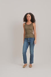 Elaine Seamless Tank Top  | Sea Turtle | Top fra Mos Mosh