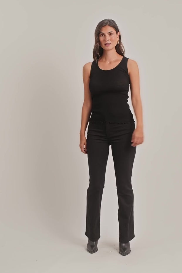 Elaine Seamless Tank Top  | Black | Top fra Mos Mosh