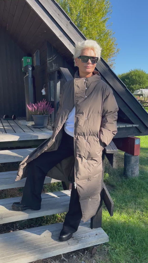 Lilly Long coat | Brun | Frakke fra French Laundry