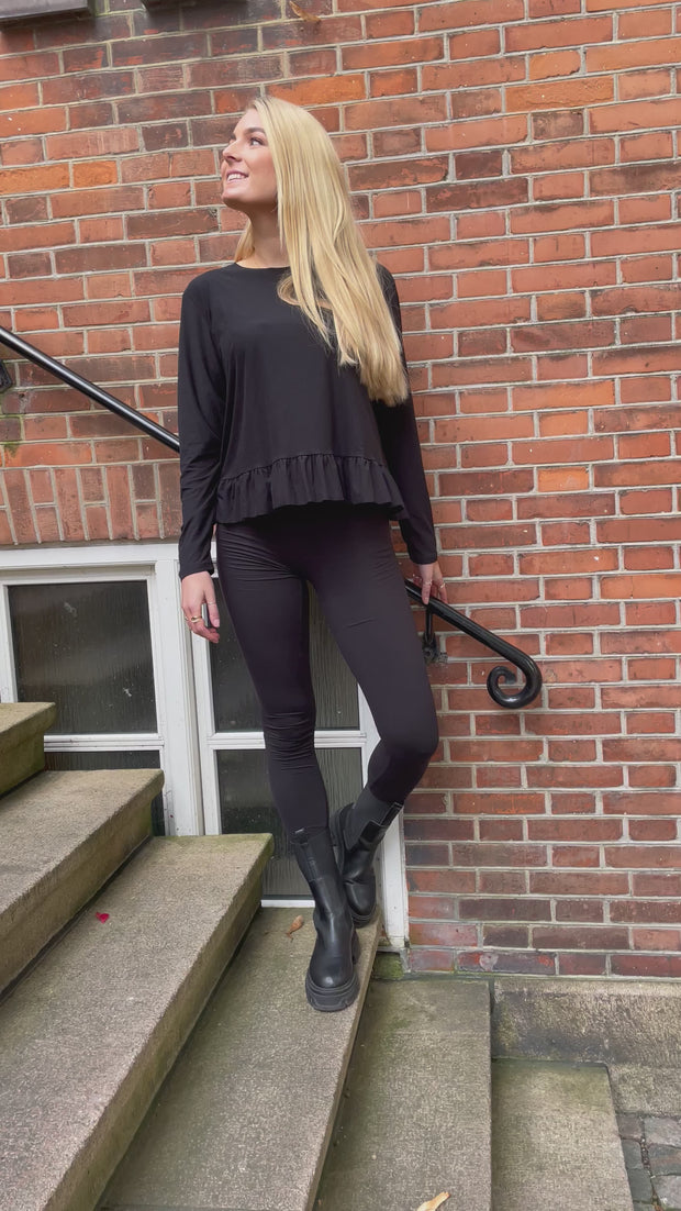 Alma Leggings | Black | Sorte bløde leggings fra Liberté