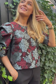 Winnie Blouse | Bordeaux Silver | Bluse fra Liberté