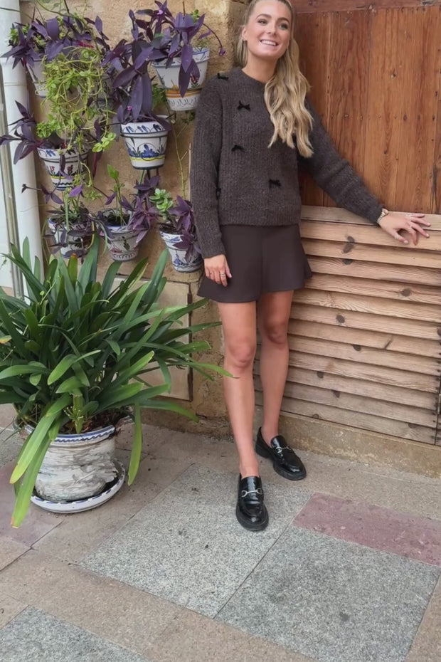 Henne Short Skirt | Dark Brown |  fra Liberté