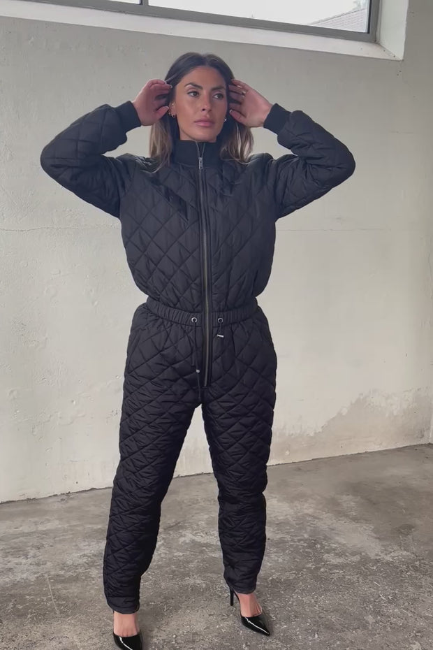 Lolly quilt jumpsuit | Blå | Termodragt fra French Laundry