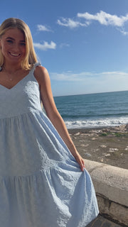 Silje Strap Dress | Baby Blue | Kjole fra Liberté