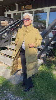 Lilly Long coat | Army | Frakke fra French Laundry