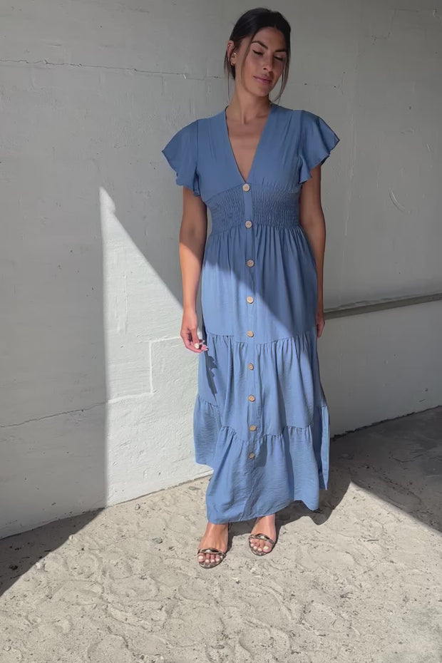 Elizabeth Dress | Blue | Kjole fra Atelier C