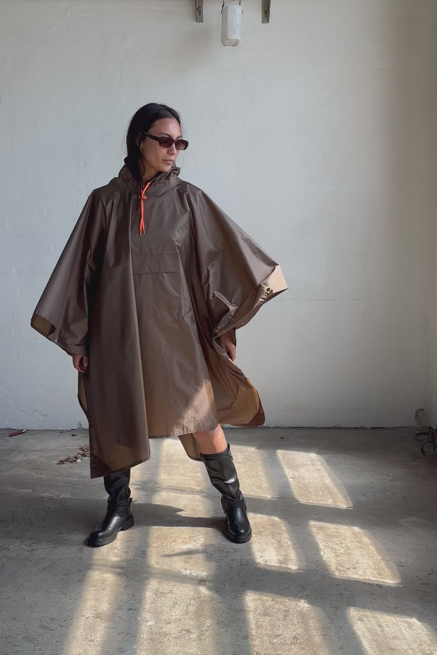 Regnponcho | Brun | Regnslag fra French Laundry