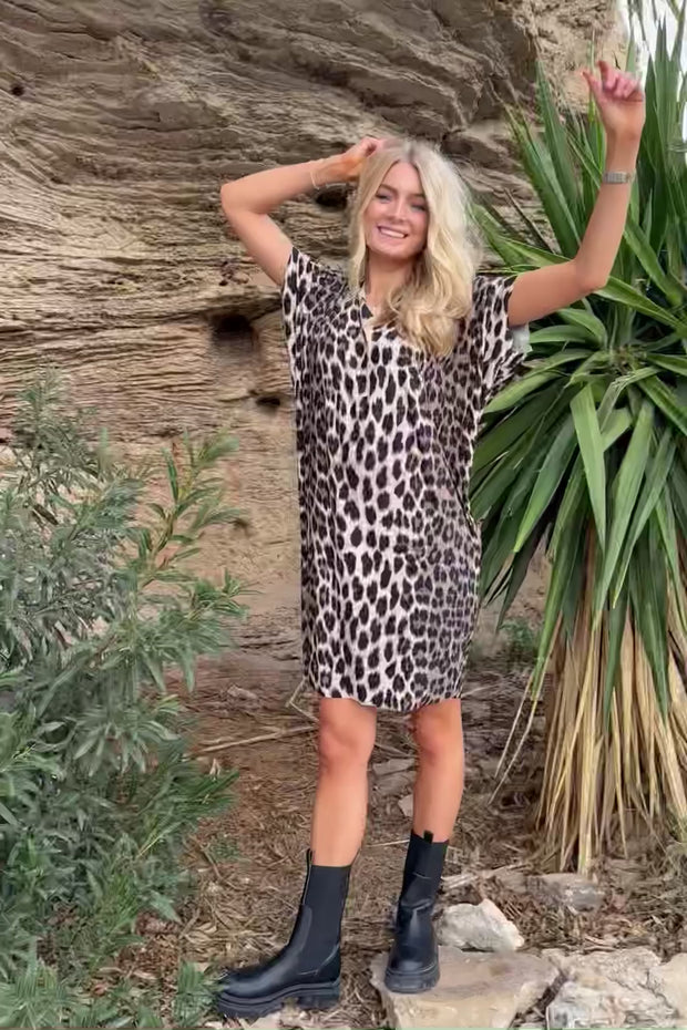 Alma Tunic | Big Lux Leo Fossil | Kjole fra Liberté