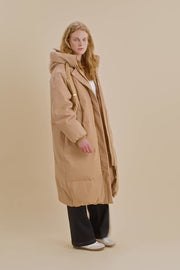 Cayo Long Quilt Jacket  | Tannin | Jakke fra Mos Mosh