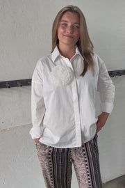Rosette Ls Shirt | Offwhite | Skjorte fra Liberté