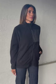 Carrow Fleece Jacket | Sort | Jakke fra French Laundry