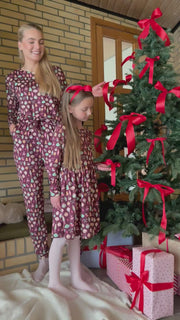 Alma Ls Babydoll Dress (Kids) | Ballerina Bordeaux | Børne kjole fra Liberté