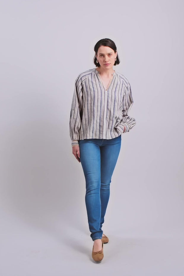 Zeina Linen Blouse  | Spellbound | Bluse fra Mos Mosh