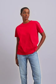 Aina O-SS Tee  | Chinese Red | T-shirt fra Mos Mosh