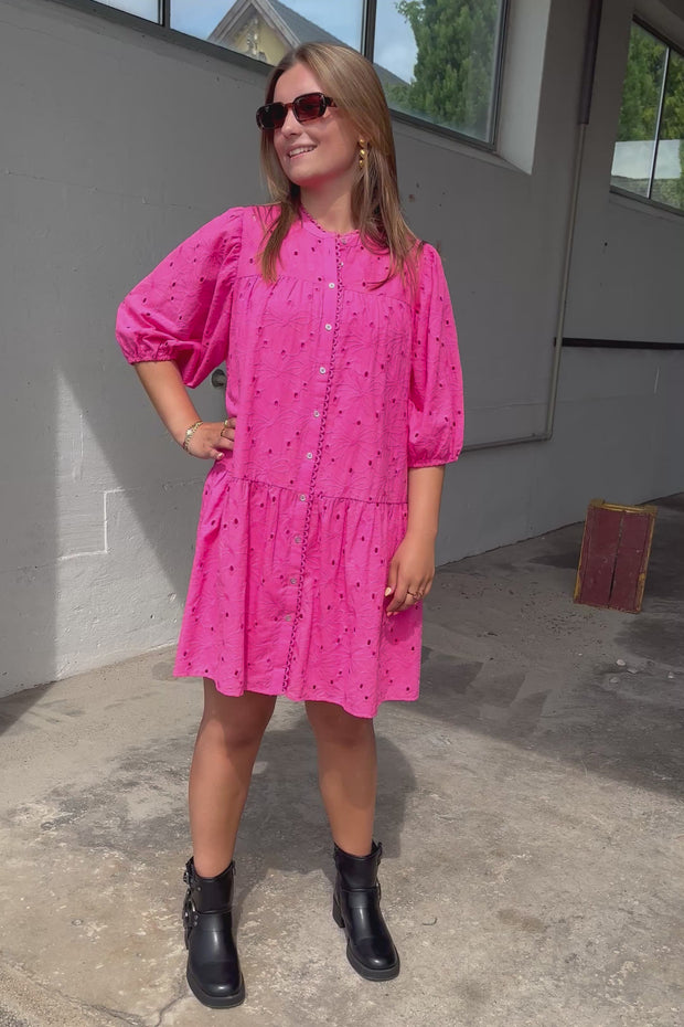 Pola Anglaise Dress 96334 | Pink | Kjole fra Co'couture