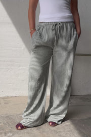 Sandy Stripe Pants | Kaki | Bukser fra Avery