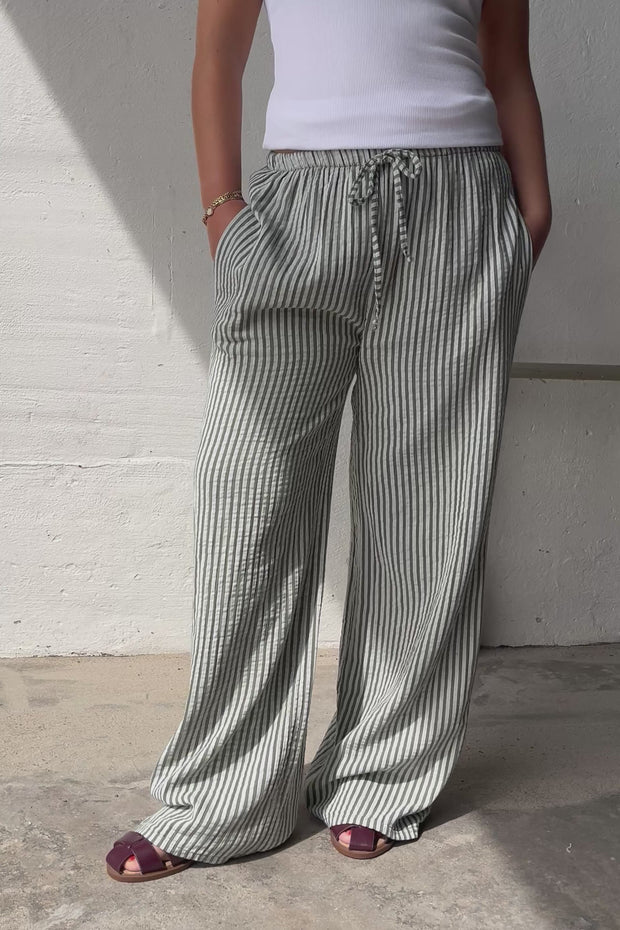 Sandy Stripe Pants | Kaki | Bukser fra Avery