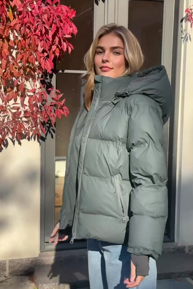 Fox C Puffer Jacket | Smoke Green | Jakke fra Neo Noir