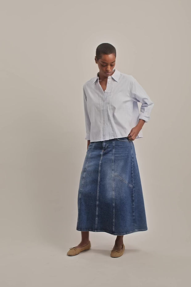 Janet Shane Skirt   | Blue | Nederdel fra Mos Mosh