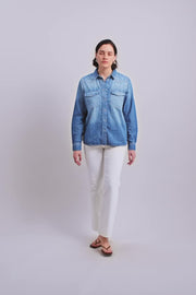 Elvira Nalin Shirt  | Blue | Skjorte fra Mos Mosh