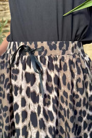 Alma Short Loose Skirt | Big Lux Leo Fossil | Kort nederdel fra Liberté Essentiel
