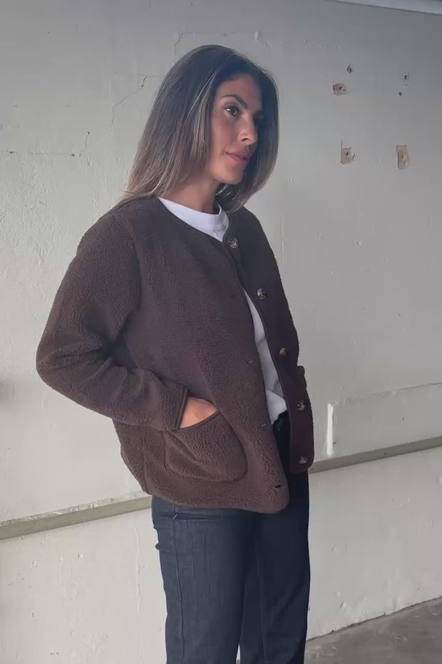 Ada Teddy Jacket | Brun | Jakke fra French Laundry