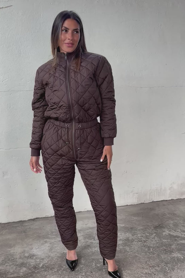 Lolly quilt jumpsuit | Brun | Termodragt fra French Laundry