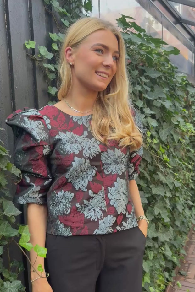 Winnie Blouse | Bordeaux Silver | Bluse fra Liberté