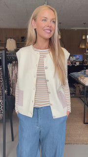 Pocket Vest | Offwhite | Vest fra Atelier C
