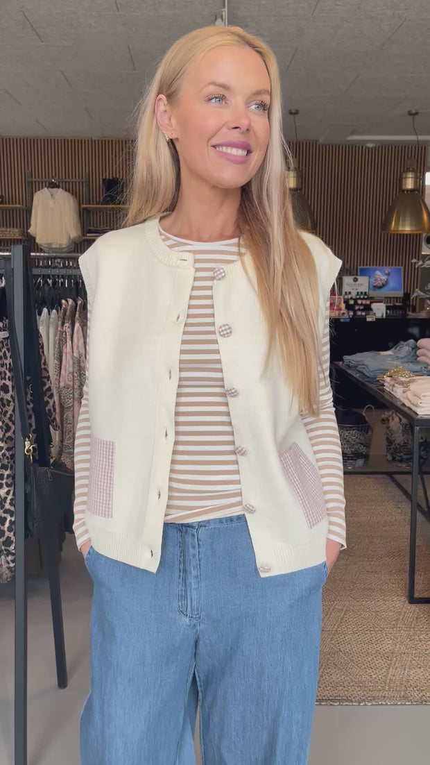 Pocket Vest | Offwhite | Vest fra Atelier C